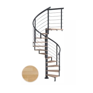 Scara de interior in spirala din fag 160cm diametru antracit Montreal Dolle