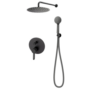 Sistem dus incastrat negru mat Zaffiro FD1-ZFR-7PSET1-22 FDESIGN