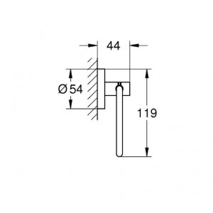Suport hartie igienica ESSENTIALS fara aparatoare 40689001 Grohe - Img 2