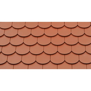 Tigla ceramica solzi Opal rosu natur Bramac - Img 3