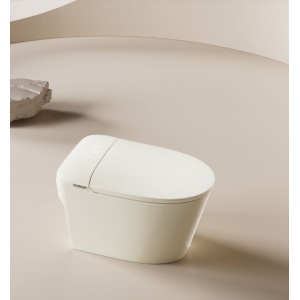 Vas WC stativ Smart, alb, multifunctional, cu bideu incorporat, Rimless, capac Soft Close, Anahita - Img 9