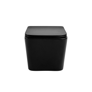 Vas WC suspendat Rimless cu capac Soft Close, negru mat, Recall, Anahita - Img 4