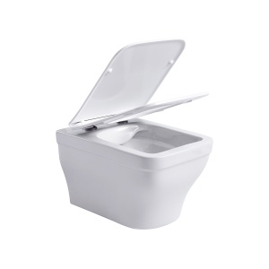 Vas WC suspendat Rimless Elegance, alb, cu capac Soft Close, Anahita - Img 4