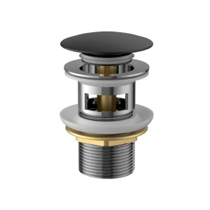 Ventil click-clack negru cu preaplin Slimmer Himark - Img 1