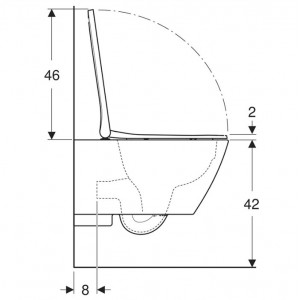 WC suspendat rimfree cu capac soft-close subtire Smyle Square 500.683.00.2 - Img 4