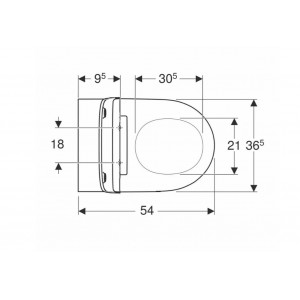 WC suspendat rimless cu capac soft-close subtire One 500.201.01.1 - Img 5