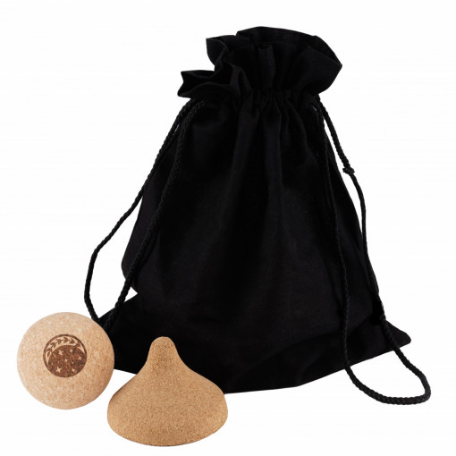 Massage Trigger tools Moon Design Set, pressure points and cork massage ball for massage, physiotherapy