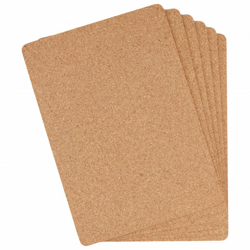Cork Sheets A4 4mm EcoCMK, for Decor/Craft, set of 6 pieces