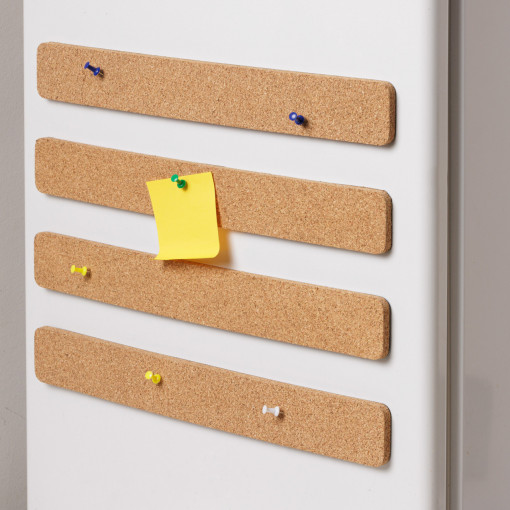 Cork Strips Magnetic Pin Board EcoCMK, push pins, 4 pcs set