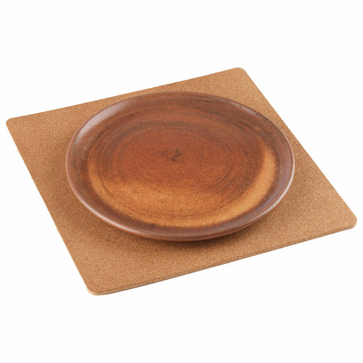 Cork placemats EcoCMK, Brown, square, set of 2 pieces