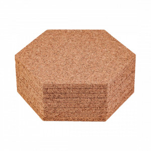 Cork Coasters EcoCMK, hexagonal, set of 8 pieces - Img 2