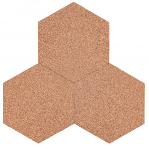 Cork hexagon Wall Tiles EcoCMK , self-adhesive, 21x18cm/7mm - Img 4