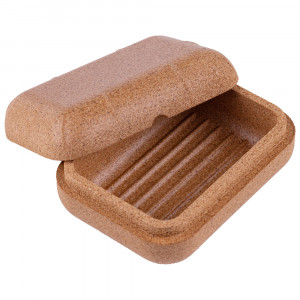 Soap Dish EcoCMK, for travel, rectangular, natural cork - Img 4