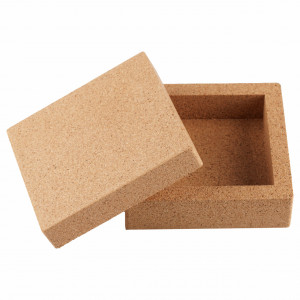 Cork Box EcoCMK Quadrado, natural cork. 10x10cm - Img 1