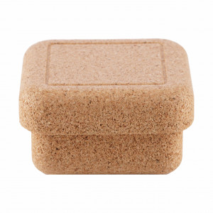 Cork Box EcoCMK Quadrado Small, natural cork. 6x6x3,5 cm - Img 1