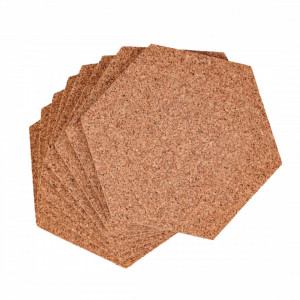 Cork Coasters EcoCMK, hexagonal, set of 8 pieces - Img 3