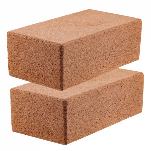 Cork Yoga Block EcoCMK, natural cork, 22.5x12x7.5cm, set 2 pieces - Img 2