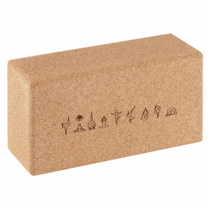 EcoCMK YOGA Design block set, 2 yoga blocks and 1 cork ball, for yoga, massage - Img 3