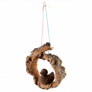 Bird seat, Cork Perch Eco Swing, made of natural cork, 15-20/6cm, 1 piece - Img 2