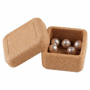 Cork Box EcoCMK Quadrado Small, natural cork. 6x6x3,5 cm - Img 2