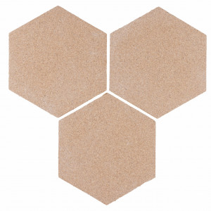 Cork hexagon Wall Tiles EcoCMK White, self-adhesive, 21x18cm/7mm - Img 1