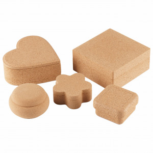Cork Box EcoCMK Quadrado, natural cork. 10x10cm - Img 3