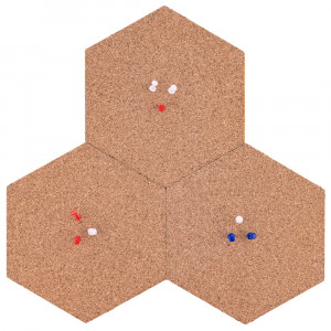 Cork hexagon Wall Tiles EcoCMK , self-adhesive, 21x18cm/7mm - Img 7