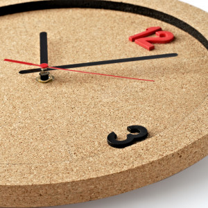Wall clock EcoCMK, 30 cm, made of natural cork - Img 2