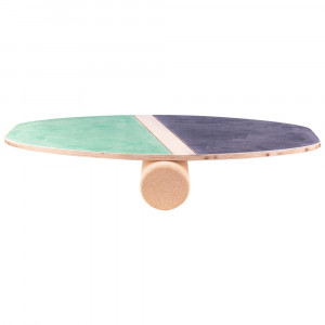 Balance board EcoCMK Green, set placă de echilibru cu cilindru din plută, 77x33cm - Img 2