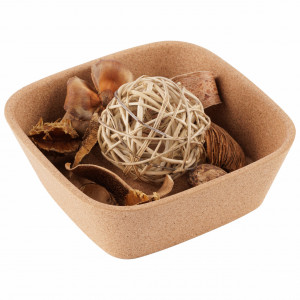 Square EcoCMK Basket, made of natural cork, 18x18cm. - Img 4