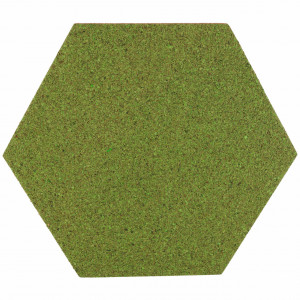 Cork hexagon Wall Tiles EcoCMK Green, self-adhesive, 21x18cm/7mm - Img 2