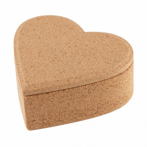 Cork Box  EcoCMK Coracao, natural cork. 10x10cm - Img 1