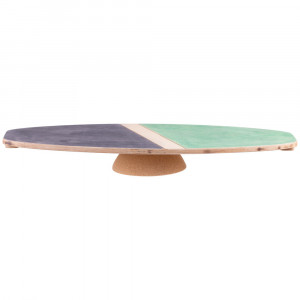 Balance board EcoCMK Green, set board with cork hemisphere, 77x33cm - Img 2