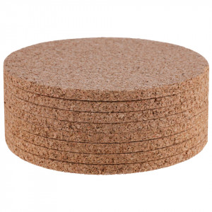 Cork Coasters EcoCMK, round, Ø10cm, set of 8 pieces - Img 3