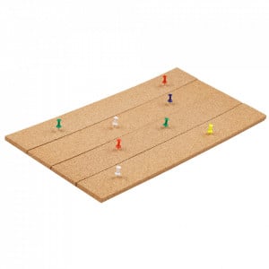 Cork Strips Pin Board EcoCMK with self-adhesive, push pins, 4 pcs set - Img 2
