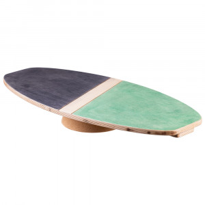 Balance board EcoCMK Green, set board with cork hemisphere, 77x33cm - Img 3