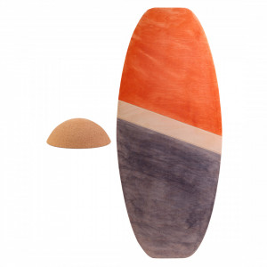 Balance board EcoCMK Porto, set board with cork hemisphere, 77x33cm - Img 1