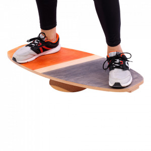 Balance board EcoCMK Porto, set board with cork hemisphere, 77x33cm - Img 5
