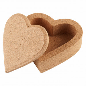 Cork Box  EcoCMK Coracao, natural cork. 10x10cm - Img 3
