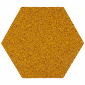 Cork hexagon Wall Tiles EcoCMK Yellow, self-adhesive, 21x18cm/7mm - Img 2