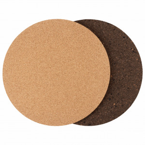 Hot pad EcoCMK Large, natural cork, round, bicolor Ø29cm - Img 2
