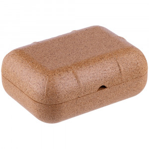 Soap Dish EcoCMK, for travel, rectangular, natural cork - Img 2
