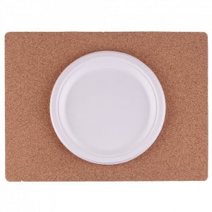 Suport pentru farfurii EcoCMK, din plută naturală, placemats, pătrat, set 2buc