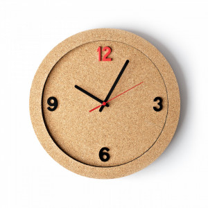 Wall clock EcoCMK, 30 cm, made of natural cork - Img 1