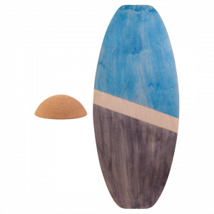 Balance board EcoCMK Marine, set board with cork hemisphere, 77x33cm - Img 1