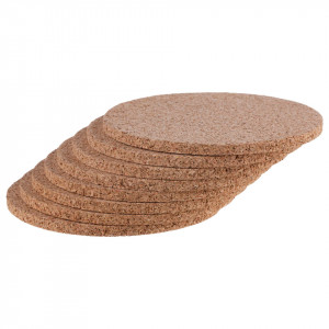 Cork Coasters EcoCMK, round, Ø10cm, set of 8 pieces - Img 1
