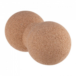 Cork Peanut Duoball massage roller for yoga, pilates,  physiotherapy, 16x8cm - Img 2