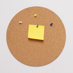 Round magnetic cork notice board EcoCMK, with push pins, Ø29cm - Img 3