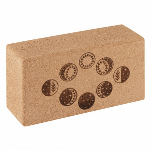 Yoga blocks Set EcoCMK MOON Design, 2 cork blocks and 1 cork ball, for yoga, massage - Img 3