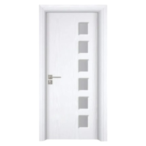 Интериорна врата от MDF Novo Doors ND319, рамка от масивна дървесина, пясъкоструйно стъкло, КОМПЛЕКТЕН КОМПЛЕКТ, Чукче, дръжки и панти са включени